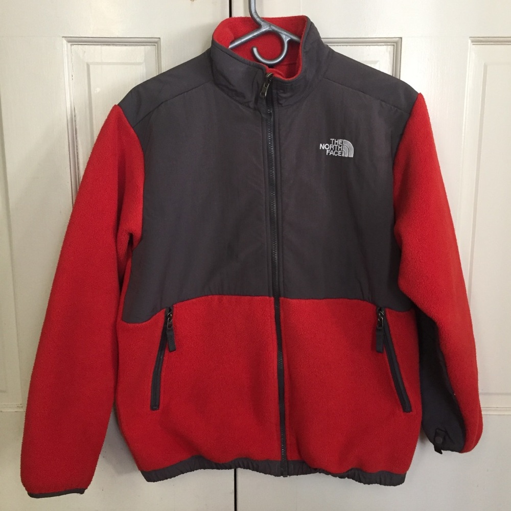 North Face fleece jacket in scarlet